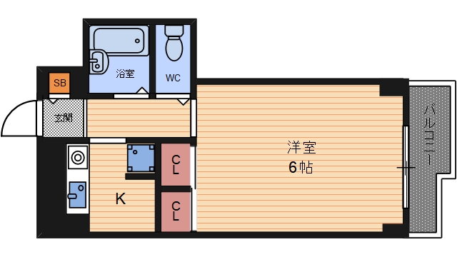 エトワール北梅田 5階 1K 賃貸物件詳細