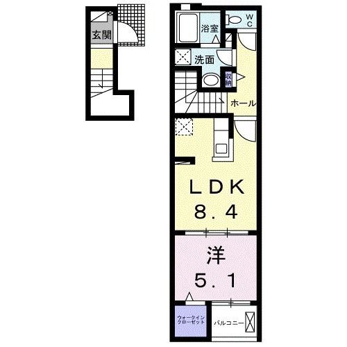 アクアプラ浅江６　ＩＩ 2階 1LDK 賃貸物件詳細