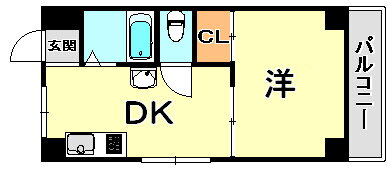 兵庫県神戸市兵庫区神田町 大倉山駅 1DK マンション 賃貸物件詳細