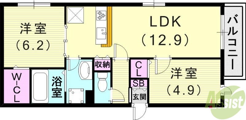 兵庫県神戸市兵庫区三川口町１ 兵庫駅 2LDK アパート 賃貸物件詳細