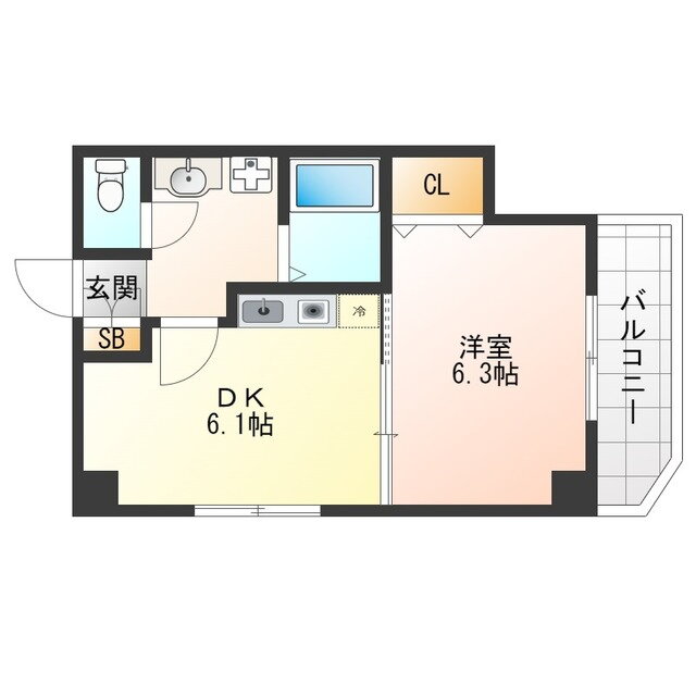 大阪府大阪市福島区吉野２ 玉川駅 1DK マンション 賃貸物件詳細