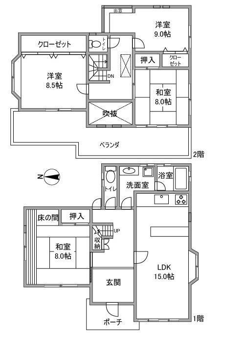 兵庫県姫路市御国野町深志野 御着駅 4LDK 一戸建て 賃貸物件詳細