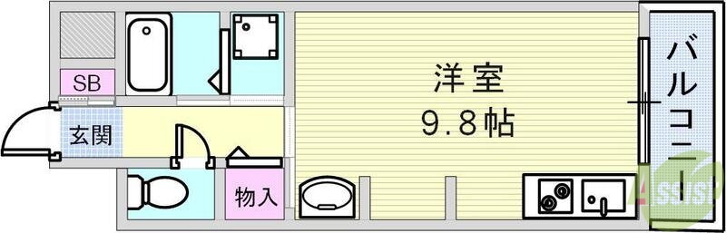 兵庫県神戸市長田区駒ヶ林町１ 駒ヶ林駅 1K マンション 賃貸物件詳細