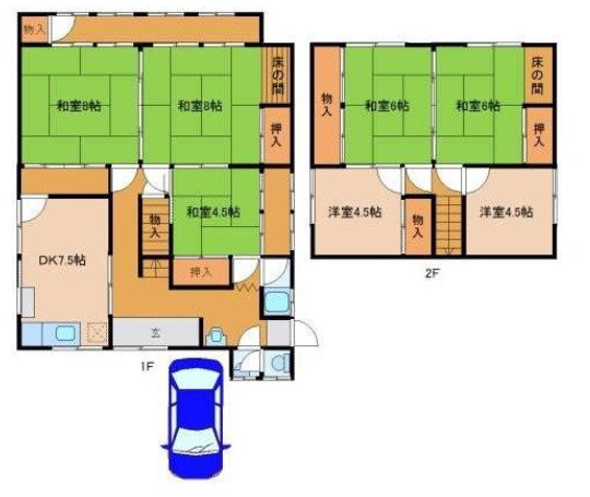 滋賀県大津市南志賀２ 大津京駅 7DK 一戸建て 賃貸物件詳細