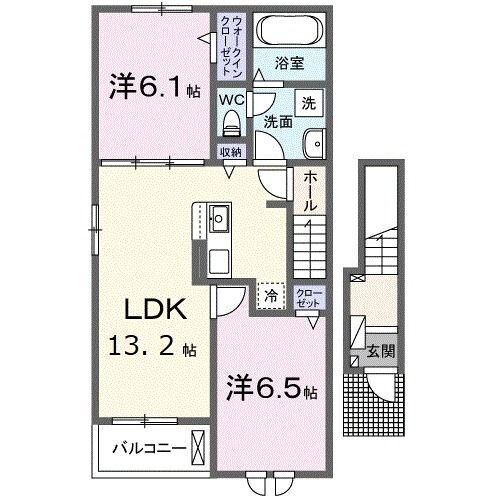 コルーハウス　Ｉ 2階 2LDK 賃貸物件詳細