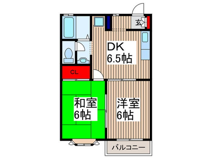 カ－サ・ドルチェ 2階 2DK 賃貸物件詳細