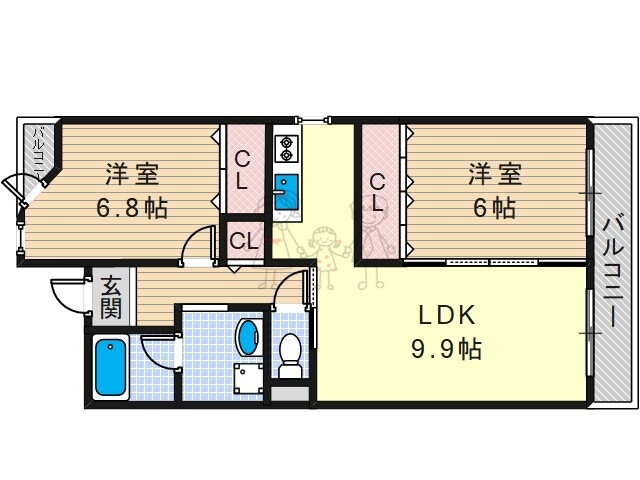 大阪府大阪市住吉区南住吉１ 住吉東駅 2LDK マンション 賃貸物件詳細