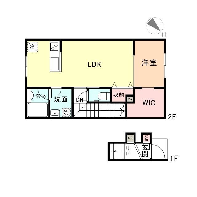 富山県富山市鵯島 トヨタＧスクエア五福駅 1LDK アパート 賃貸物件詳細