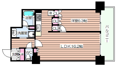 大阪府大阪市福島区福島４ 新福島駅 1LDK マンション 賃貸物件詳細