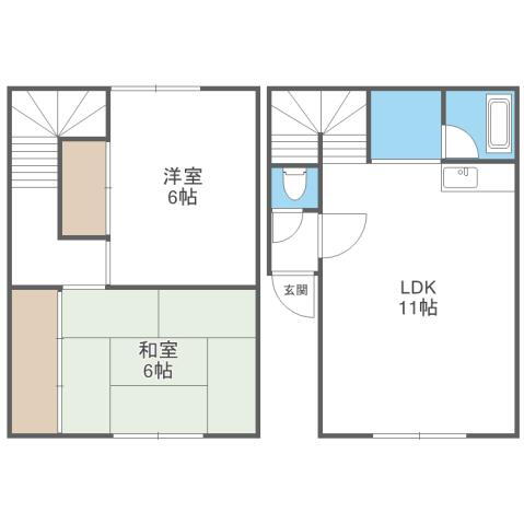 北海道札幌市豊平区月寒東二条３ 月寒中央駅 2LDK 一戸建て 賃貸物件詳細