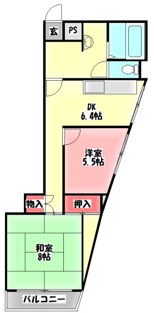 大阪府門真市南野口町 大和田駅 2DK マンション 賃貸物件詳細