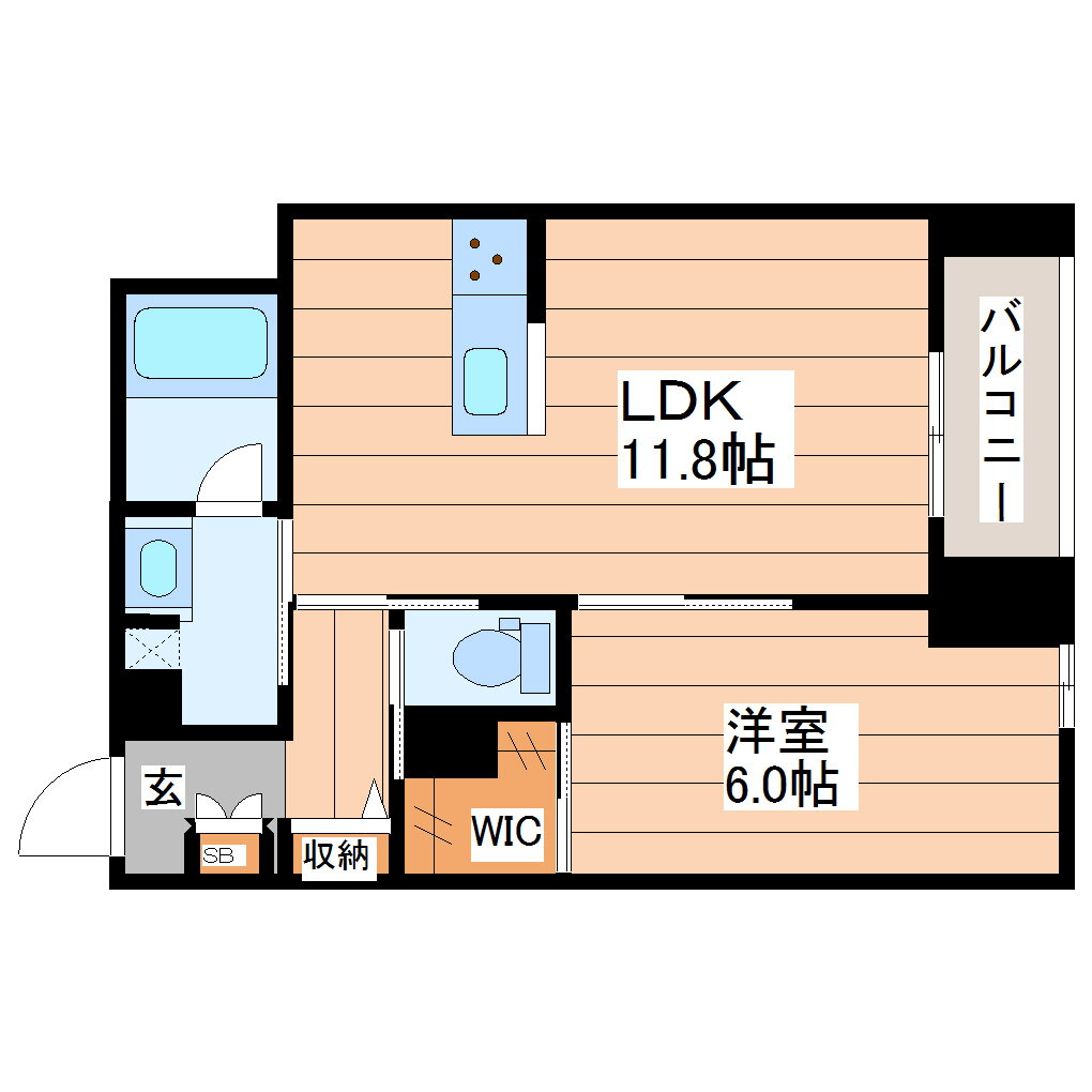 富岳五橋 2階 1LDK 賃貸物件詳細