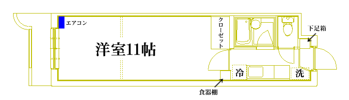 スカイハイム磯部 2階 1K 賃貸物件詳細