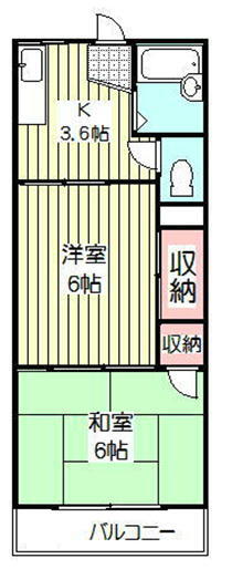 コーポ菜の花 1階 2K 賃貸物件詳細