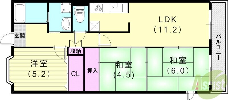 兵庫県西宮市甲子園六石町 甲子園駅 3LDK マンション 賃貸物件詳細