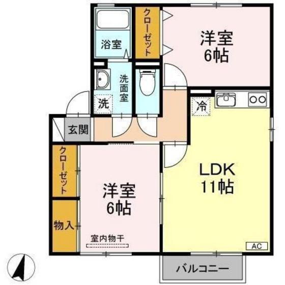 広島県広島市安佐南区長楽寺２ 長楽寺駅 2LDK アパート 賃貸物件詳細
