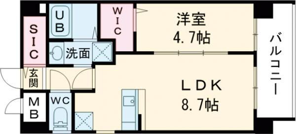 福岡県福岡市中央区清川３ 西鉄平尾駅 1LDK マンション 賃貸物件詳細
