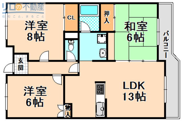 兵庫県伊丹市安堂寺町５ 稲野駅 3LDK マンション 賃貸物件詳細