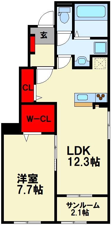 福岡県古賀市谷山 古賀駅 1LDK アパート 賃貸物件詳細