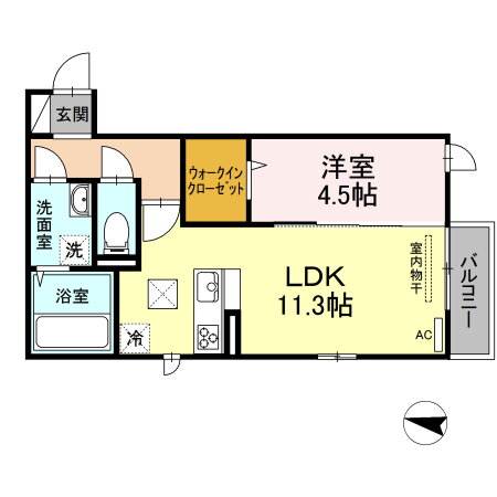 リベルテ立花 1階 1LDK 賃貸物件詳細