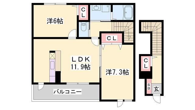 兵庫県姫路市書写 姫路駅 2LDK アパート 賃貸物件詳細