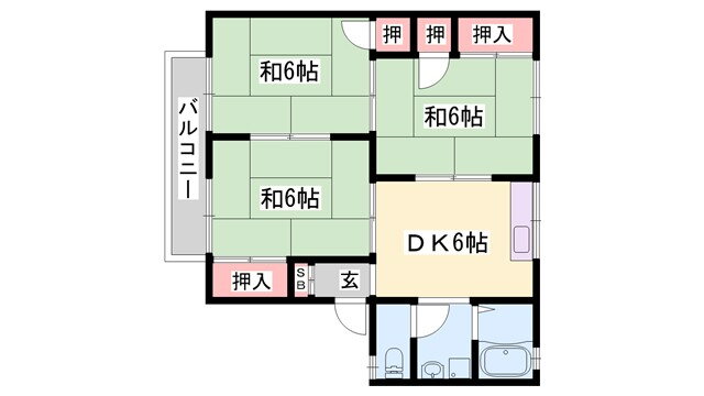 兵庫県姫路市白国１ 野里駅 3DK アパート 賃貸物件詳細