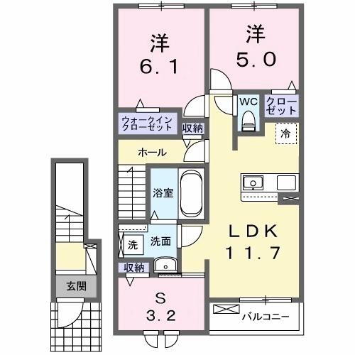 群馬県前橋市天川大島町３ 前橋大島駅 2LDK アパート 賃貸物件詳細