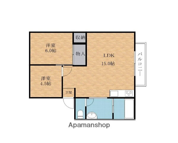 滋賀県近江八幡市安土町下豊浦 安土駅 2LDK アパート 賃貸物件詳細