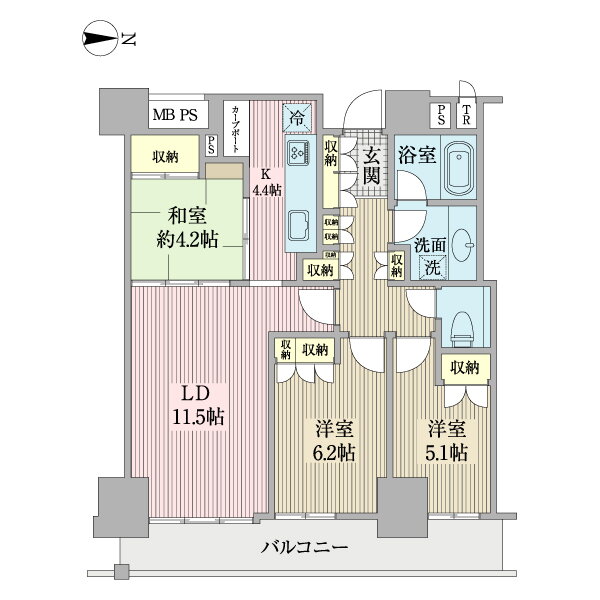 シティタワー大阪 21階 3LDK 賃貸物件詳細