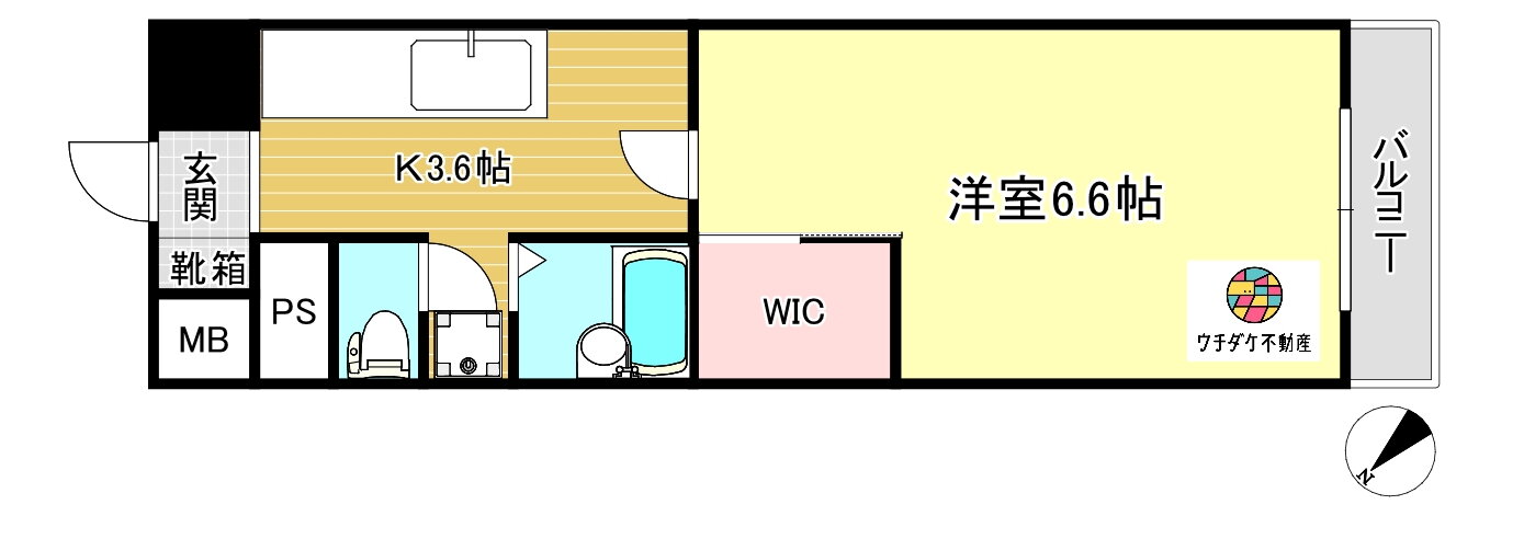 サンハイツ唐湊 5階 1SK 賃貸物件詳細