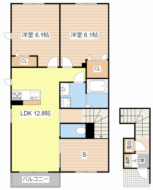 滋賀県甲賀市水口町新町２ 貴生川駅 2LDK アパート 賃貸物件詳細