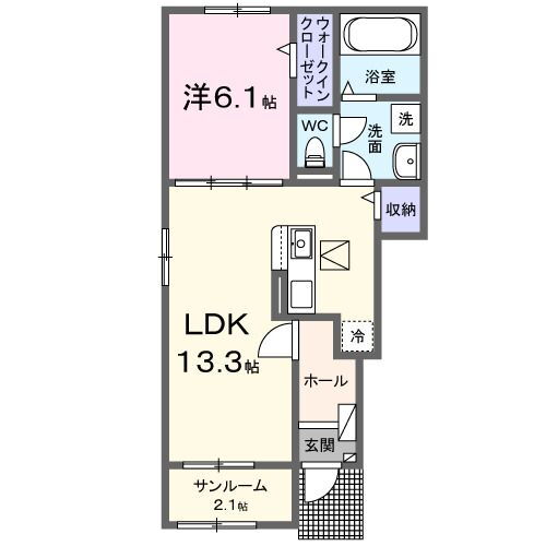 福岡県行橋市行事６ 行橋駅 1LDK アパート 賃貸物件詳細