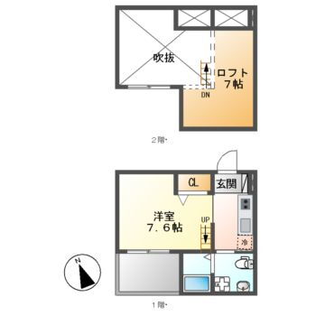 Ｈａｕｓ　Ｒｕｈｅ　高畑　（ハウスルーエ） 2階 1K 賃貸物件詳細