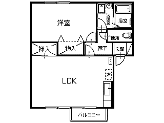 青森県八戸市松ケ丘 陸奥市川駅 1LDK アパート 賃貸物件詳細