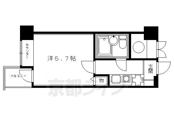 京都府京都市中京区六角大宮町 大宮駅 1K マンション 賃貸物件詳細