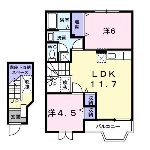 千葉県柏市松ケ崎 北柏駅 2LDK アパート 賃貸物件詳細