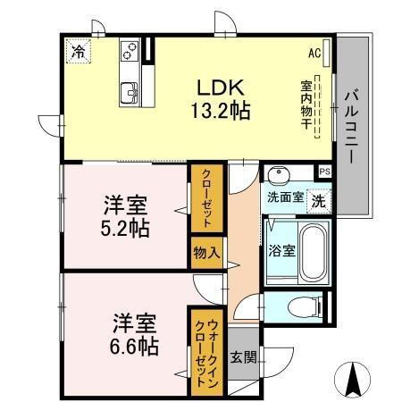 東京都あきる野市平沢 東秋留駅 2LDK アパート 賃貸物件詳細