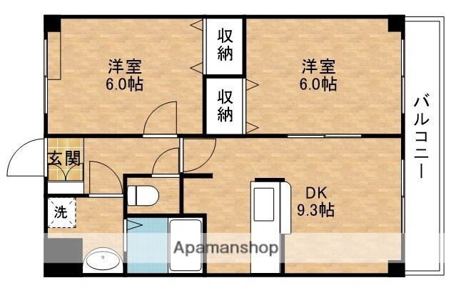 滋賀県東近江市東沖野１ 八日市駅 2DK マンション 賃貸物件詳細