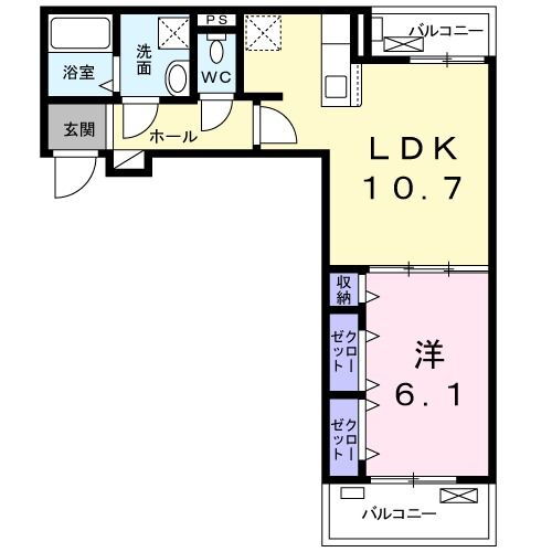 神奈川県大和市下鶴間 つきみ野駅 1LDK アパート 賃貸物件詳細
