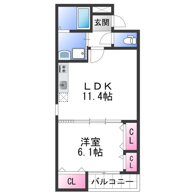和歌山県和歌山市美園町２ 和歌山駅 1LDK アパート 賃貸物件詳細