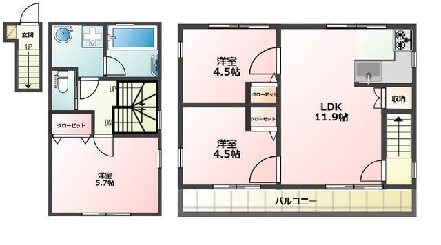 ＦＥＲＩＯ町屋 2階 3LDK 賃貸物件詳細