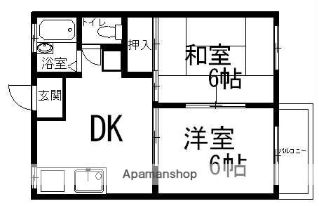 滋賀県野洲市西河原 野洲駅 2DK アパート 賃貸物件詳細