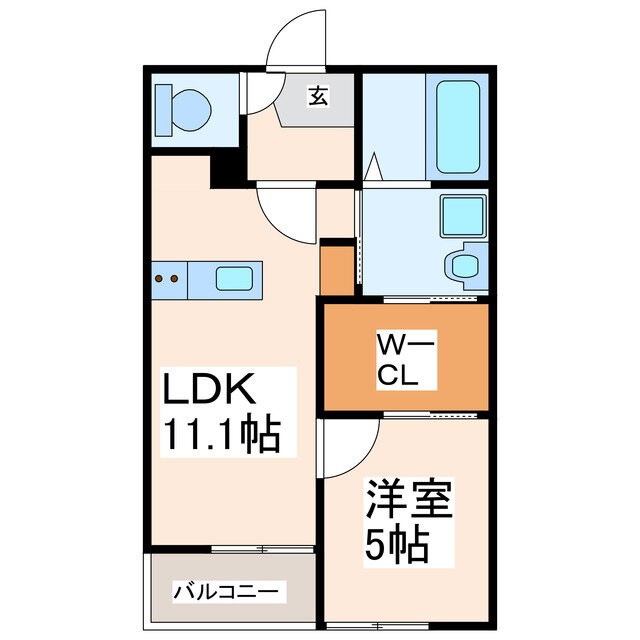 熊本県熊本市中央区八王寺町 南熊本駅 1LDK アパート 賃貸物件詳細