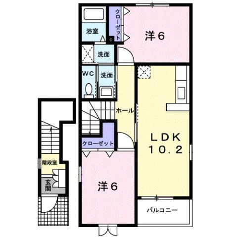 カーサ　戸出 2階 2LDK 賃貸物件詳細