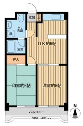ヴィラ・サンベルナール新宿 2階 2DK 賃貸物件詳細