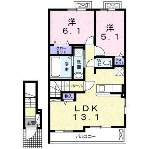 茨城県常総市水海道元町 水海道駅 2LDK アパート 賃貸物件詳細