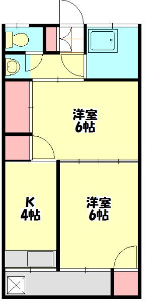 コーポ扇荘 2階 2K 賃貸物件詳細