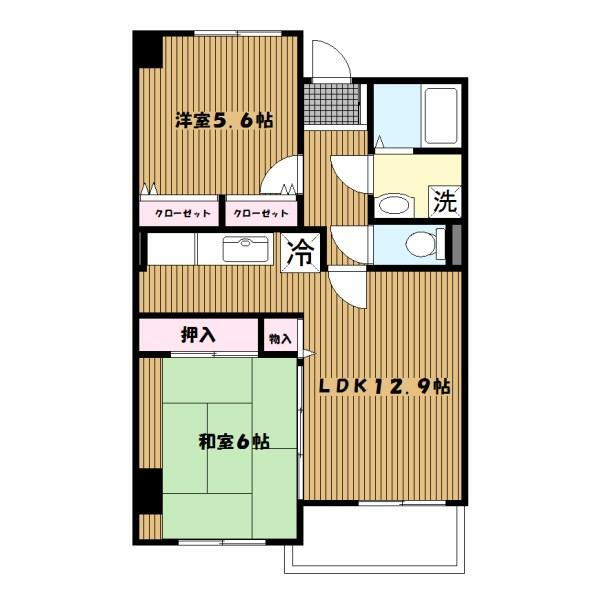 ヒルサイド森 2階 2LDK 賃貸物件詳細