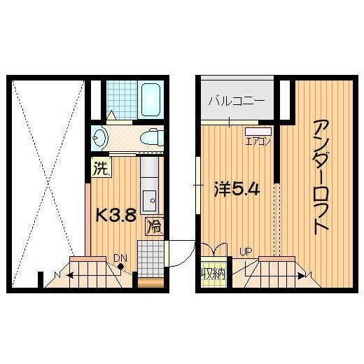 エール月が丘 2階 1K 賃貸物件詳細