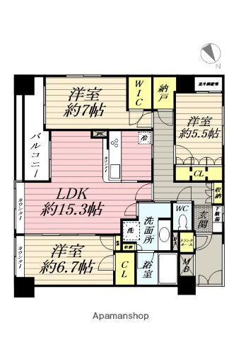 神奈川県横浜市鶴見区鶴見中央５ 鶴見駅 3LDK マンション 賃貸物件詳細